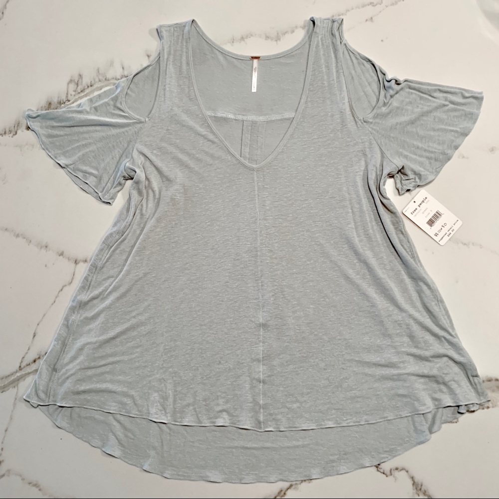Free People Cold Shoulder T - Shirt